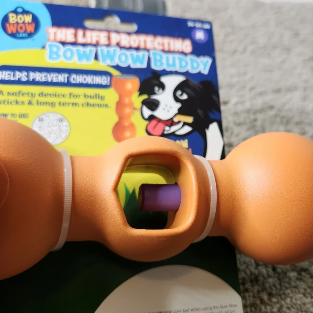 Medium Bow Wow Lab Bow Wow Buddy Safety Device,Bully Stick Holder for Dogs